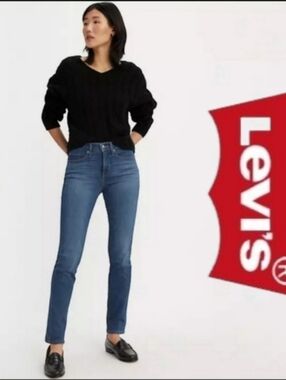 LEVI'S 312 Shaping Cut-off Raw Hem Slim Jeans 24x26